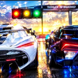 car racing icon