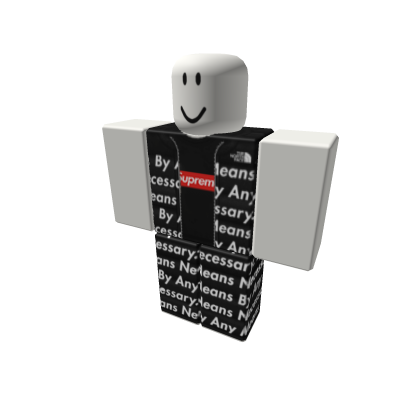 Black supreme pants roblox on sale