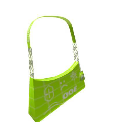 Neon Green Doodle Double Chain Black Bag 3.0 :( thumbnail