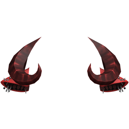 Red Goth Punk Goat Sheep Horns Pierced Ears Roblox item