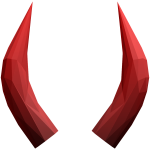 Red Long Shiny Horns