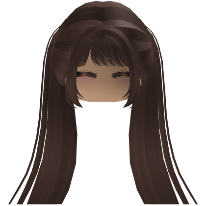 Cute emo y2k hair fluffy (brown)