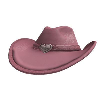 Blush Heart Rose Cowgirl Hat