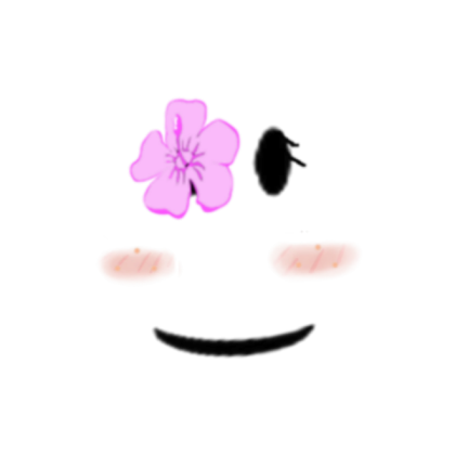 Flower Face Edit Cute Roblox decal