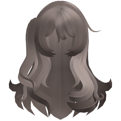long fluffy swirly messy princess hair ash brown Roblox item