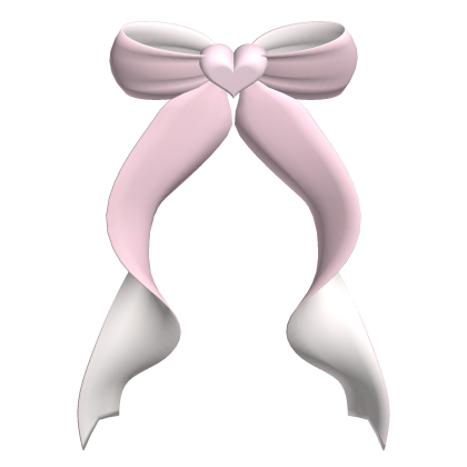 cute curly back bow pink