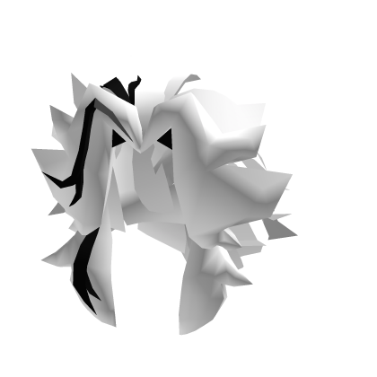 White Ponytail w/ Black Streak