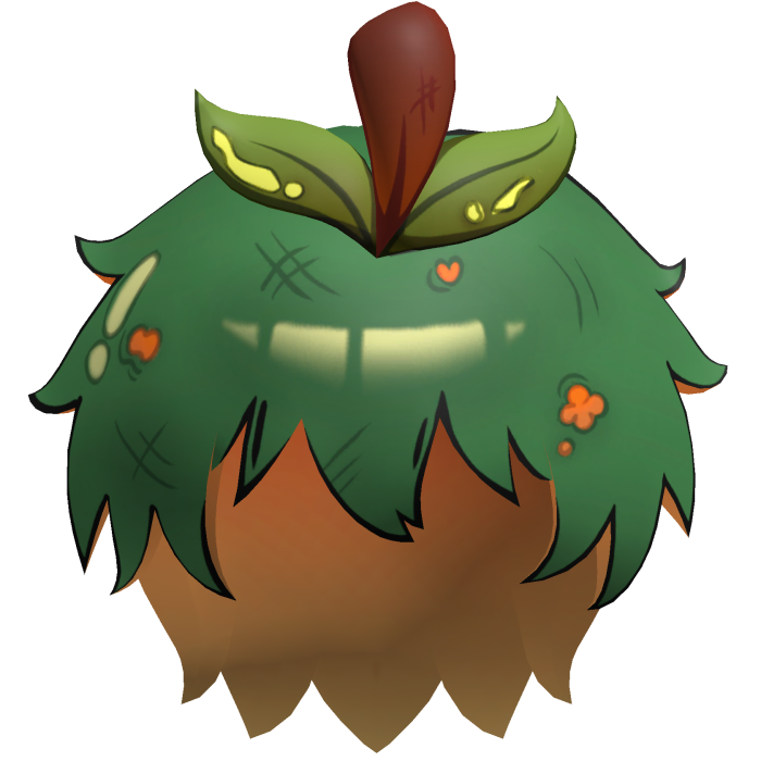 Toon Lowpoly Anime Apple Hair