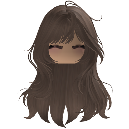 Cute emo y2k hair fluffy (brown)