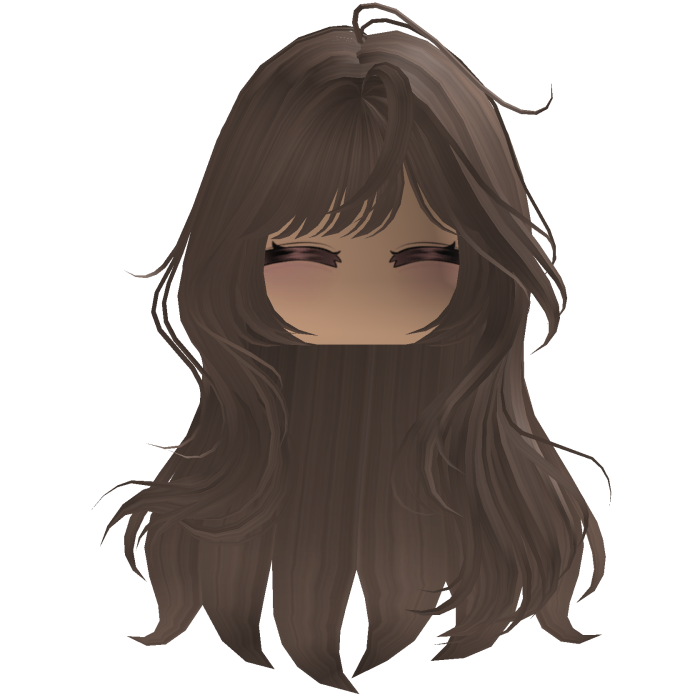 Cute emo y2k hair fluffy (brown)