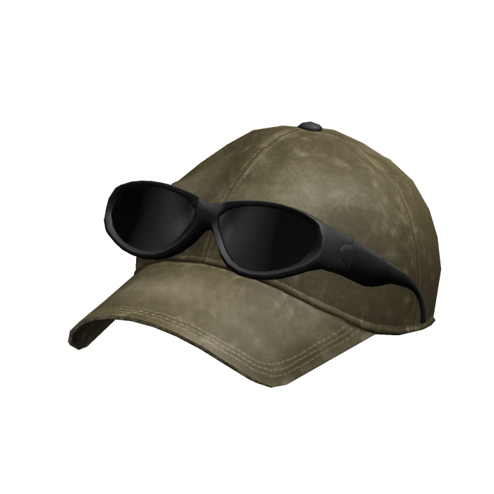 Faded Cap with Sunglasses Green