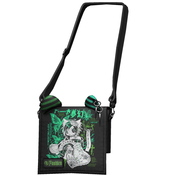 Vkei Mari's Rock Cat Messenger Bag Green