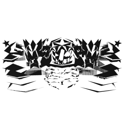 Cartoony black&white Glitched Combo