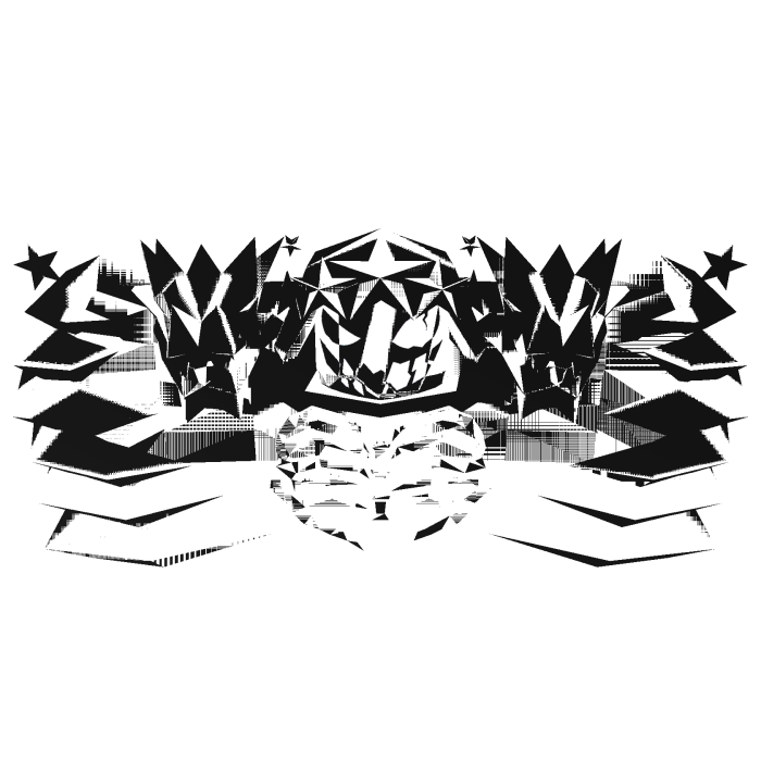 Cartoony black&white Glitched Combo