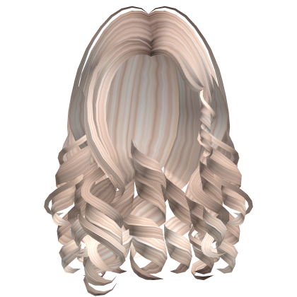 Long Preppy Poolside Lush Curly Hair (Platinum) Roblox item