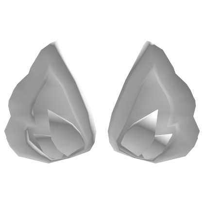 White Curved Wolf Ears