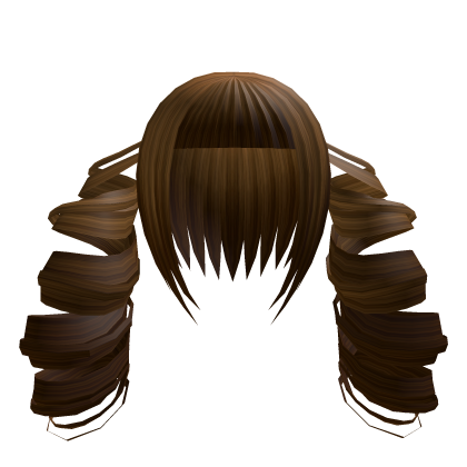 Long Curly Goth Pigtails ginger