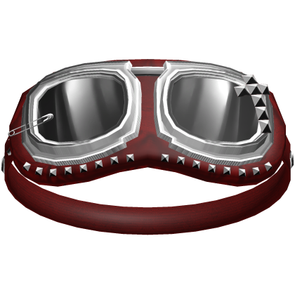 Red Emo Y2K Studded Punk Goggles