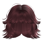 Red Messy Wolf Cut