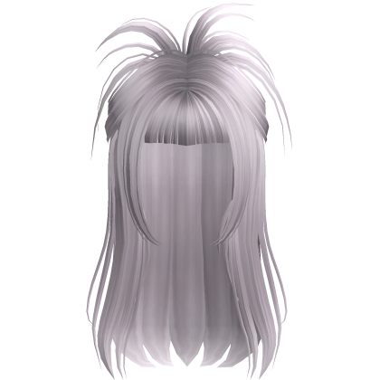 Y2K Half Up Half Down Ponytail in Ash White Roblox item