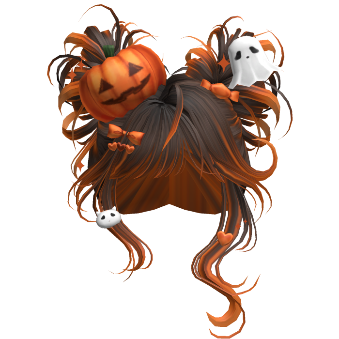 Spooky Halloween Pumpkin Buns  (Brown&Orange)