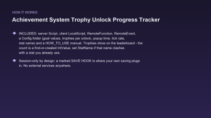 Achievement System Trophy Unlock Progress Tracker preview 3