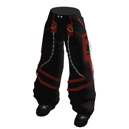 Cyberpunk Goth Baggy Cargo Pants w/ Platform Shoes thumbnail