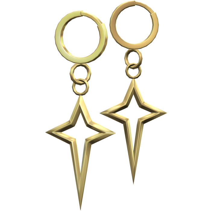 Gold Y2K Cross Earrings
