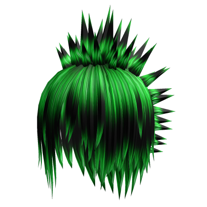 Scene green layered messy liberty spike Mohawk  Roblox item