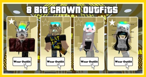[+500 Fits] 8 bit crown Outfits