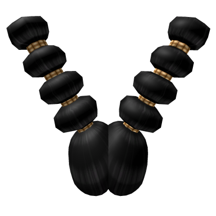 REALLY tall hair buns in black w gold drag diva Roblox item