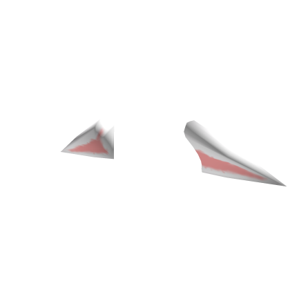 Cute Low Poly Droopy Cat Ears White
