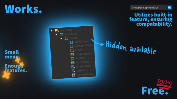 Toggle Development Gui preview 2