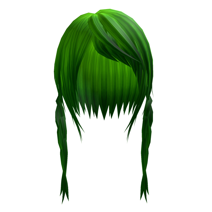 Messy Cute Emo Braids green