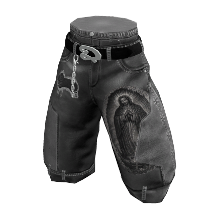 💗Y2K Midnight Saint Jorts Black💗