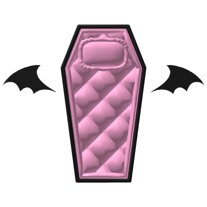 Bat Goth Vampire Doll Coffin Bed - Black Pink Roblox item