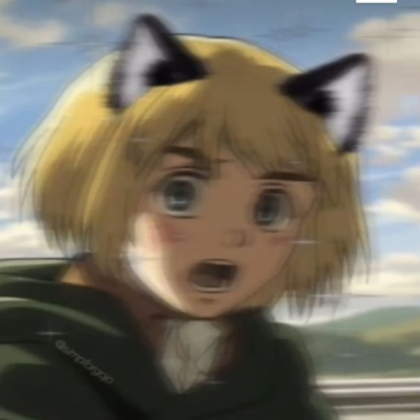 Attack on titan Armin cat Roblox decal