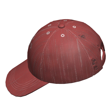 Y2k Streetwear Backwards Cross Cap Red