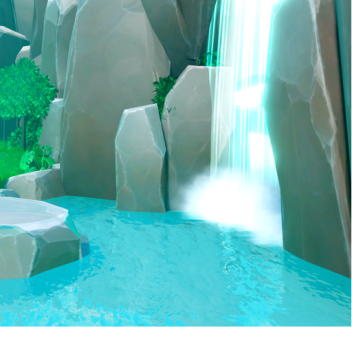 Stylysed waterfall showcase