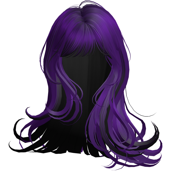 Silky Long Angelic Swirly Hair (Purple&Black)