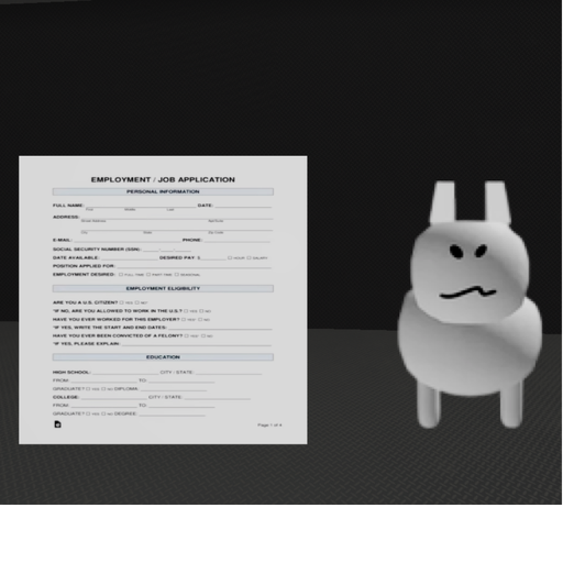 Gubby and job application in maze