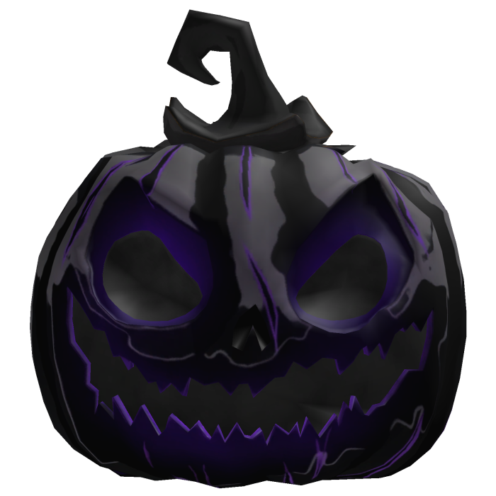 Purple & Black Pumpkin Halloween Head [Glowy] 