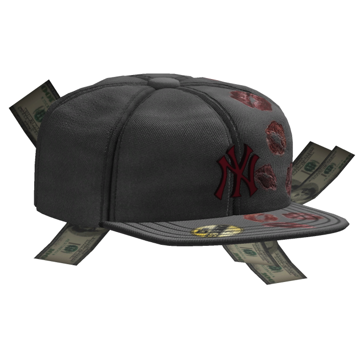 Sideswept Fitted Gray Money Cap