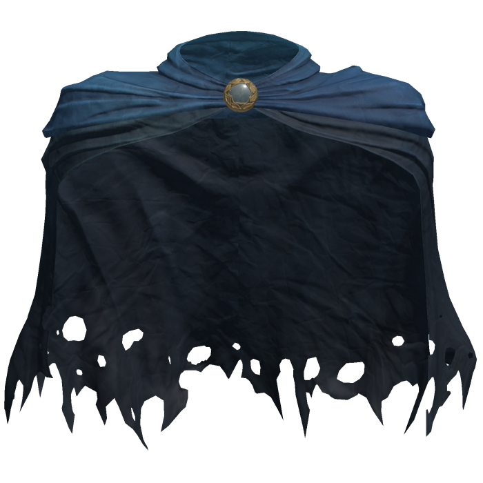 Worn Distressed Blue Paladin Cloak