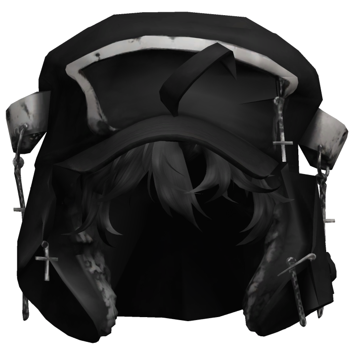 Emo Y2k Gothic Black Hair w/ Hat
