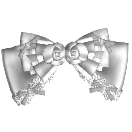 Cute Kawaii Hair Bow Ribbon Flowers White Roblox item