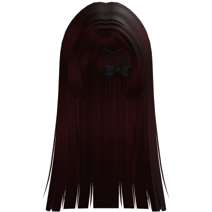 Deep Red Vampire Goth Straight Hime Bow (っ˕ -｡) Roblox item