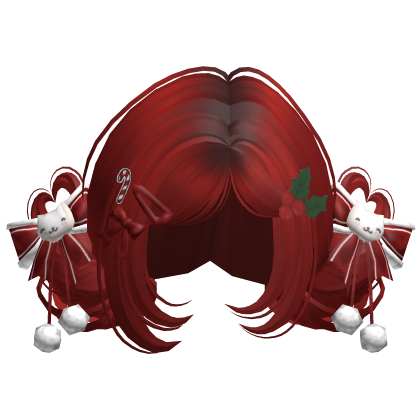 ♡ Christmas Buns w/ Bows (Red)
