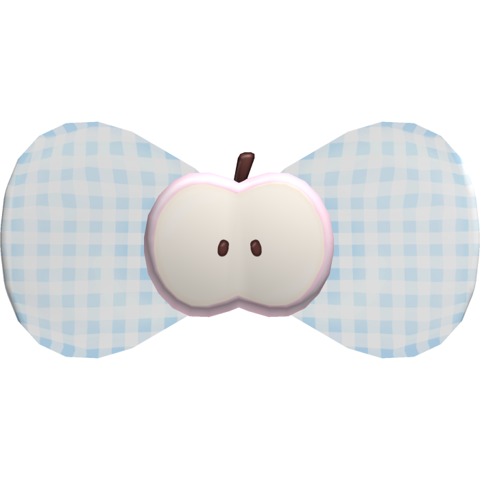cute blue pink apple hair clip