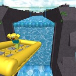 Build a raft and sail down a waterfall